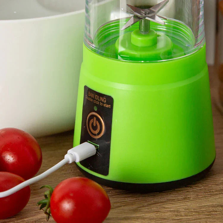Mini Portable Usb Rechargeable Juicer Blender 6 Blades 380ml