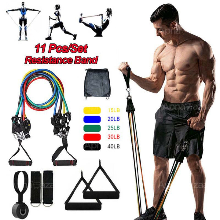 11pcs/Set Gym Resistance Band