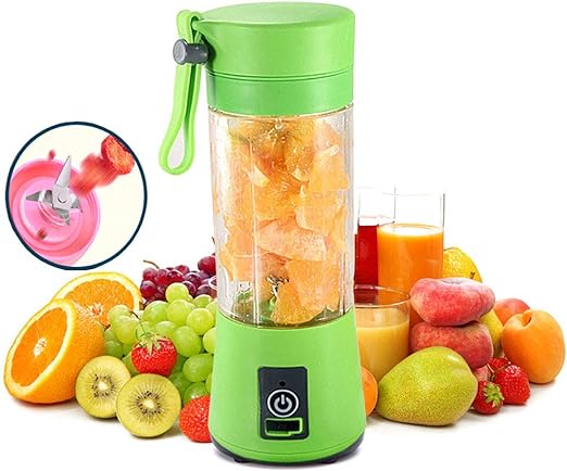 Mini Portable Usb Rechargeable Juicer Blender 6 Blades 380ml
