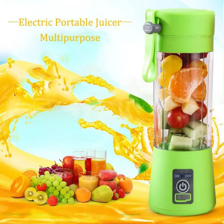 Mini Portable Usb Rechargeable Juicer Blender 6 Blades 380ml