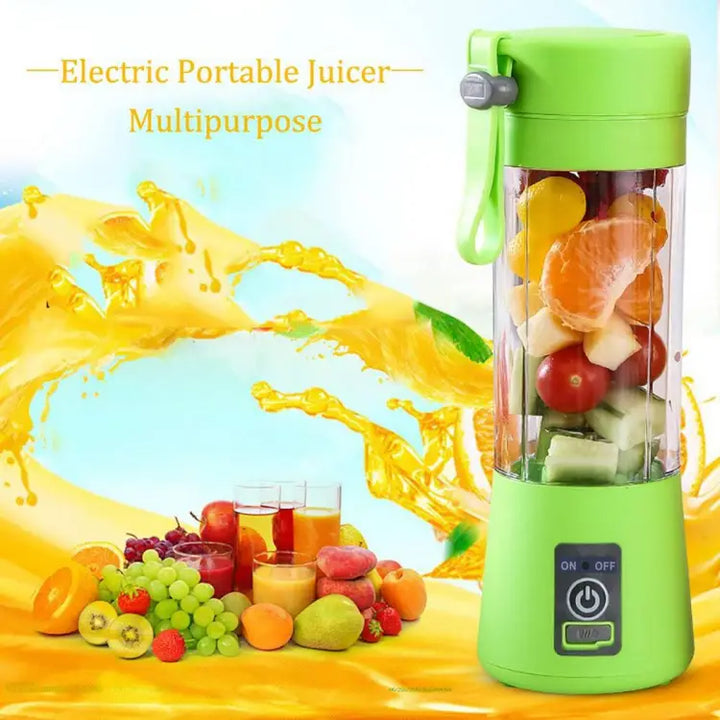 Mini Portable Usb Rechargeable Juicer Blender 6 Blades 380ml