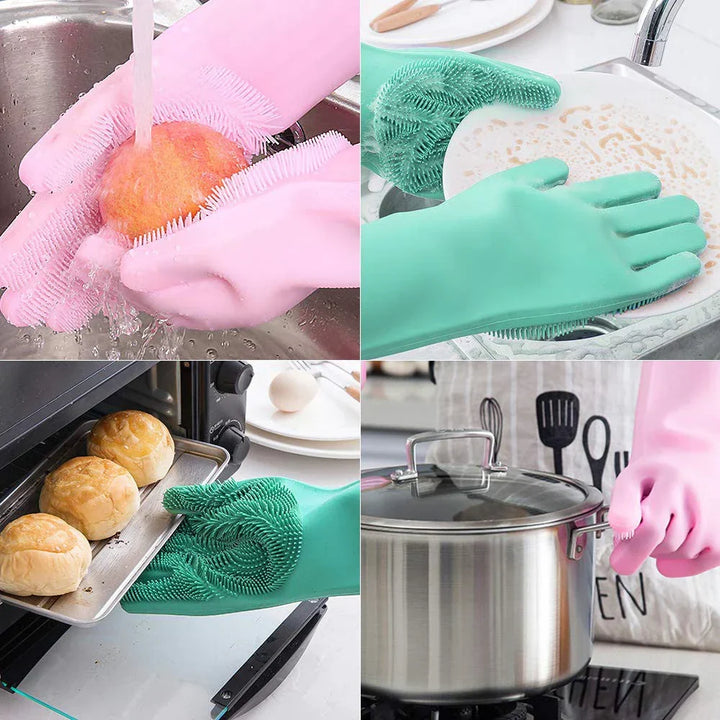 Dishwashing Cleaning Gloves Magic Silicone