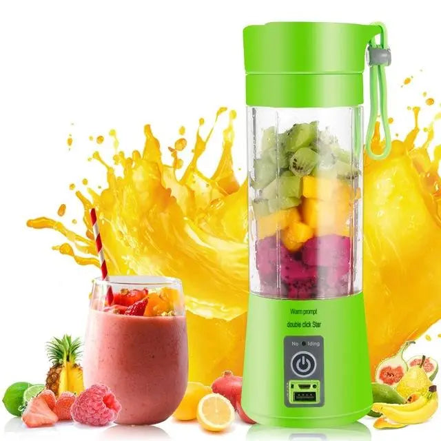 Mini Portable Usb Rechargeable Juicer Blender 6 Blades 380ml