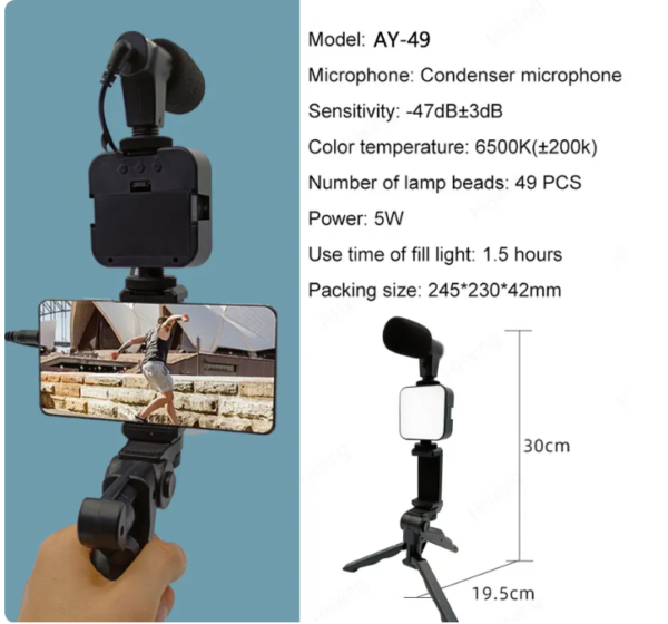 Portable Vlogging Kit Video Making Equipment