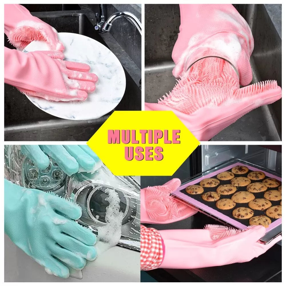 Dishwashing Cleaning Gloves Magic Silicone